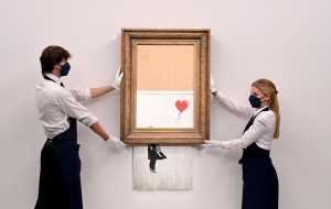 Izrezan Banksy prodat za 25,4 milijuna dolara