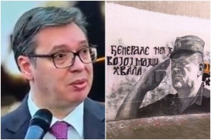 Podrškom muralu ratnog zločinca Ratka Mladića, Aleksandar Vučić ušao u završnu fazu negiranja genocida u Srebrenici...